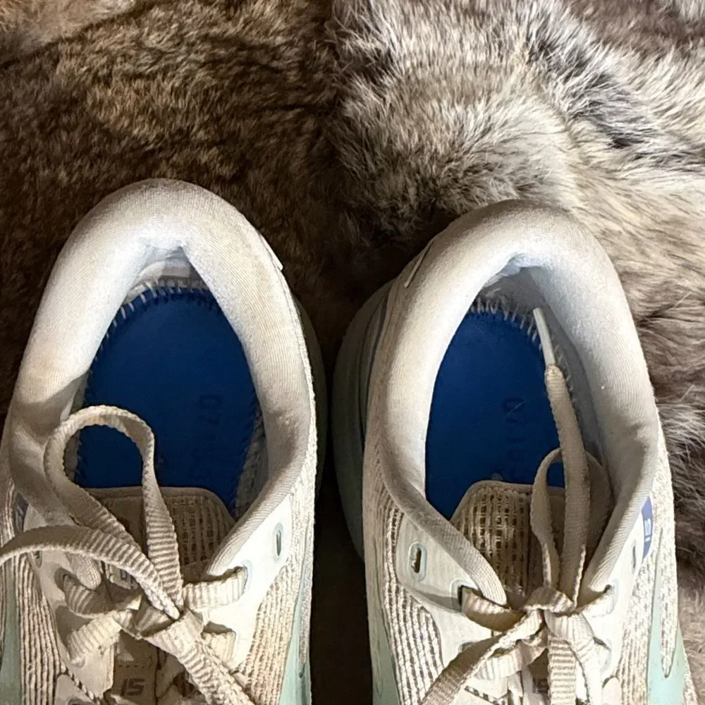 Brooks Women's Beige and Blue Sneakers 10 (3750)